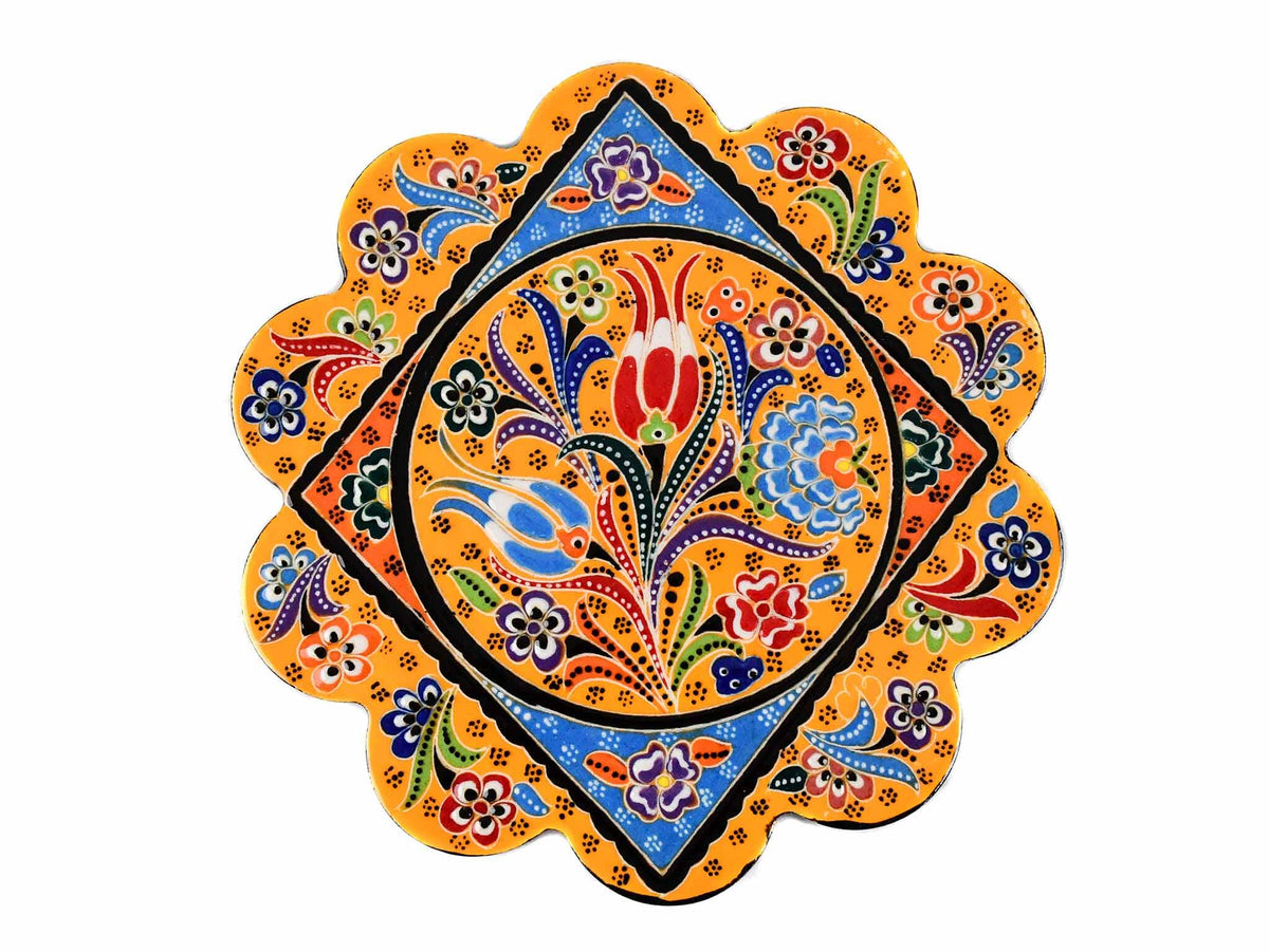 Turkish Trivet Flower Collection Yellow Ceramic Sydney Grand Bazaar 6