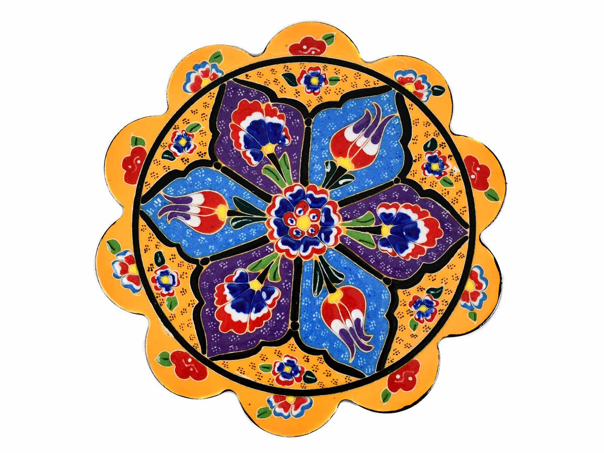 Turkish Trivet Flower Collection Yellow Ceramic Sydney Grand Bazaar 23