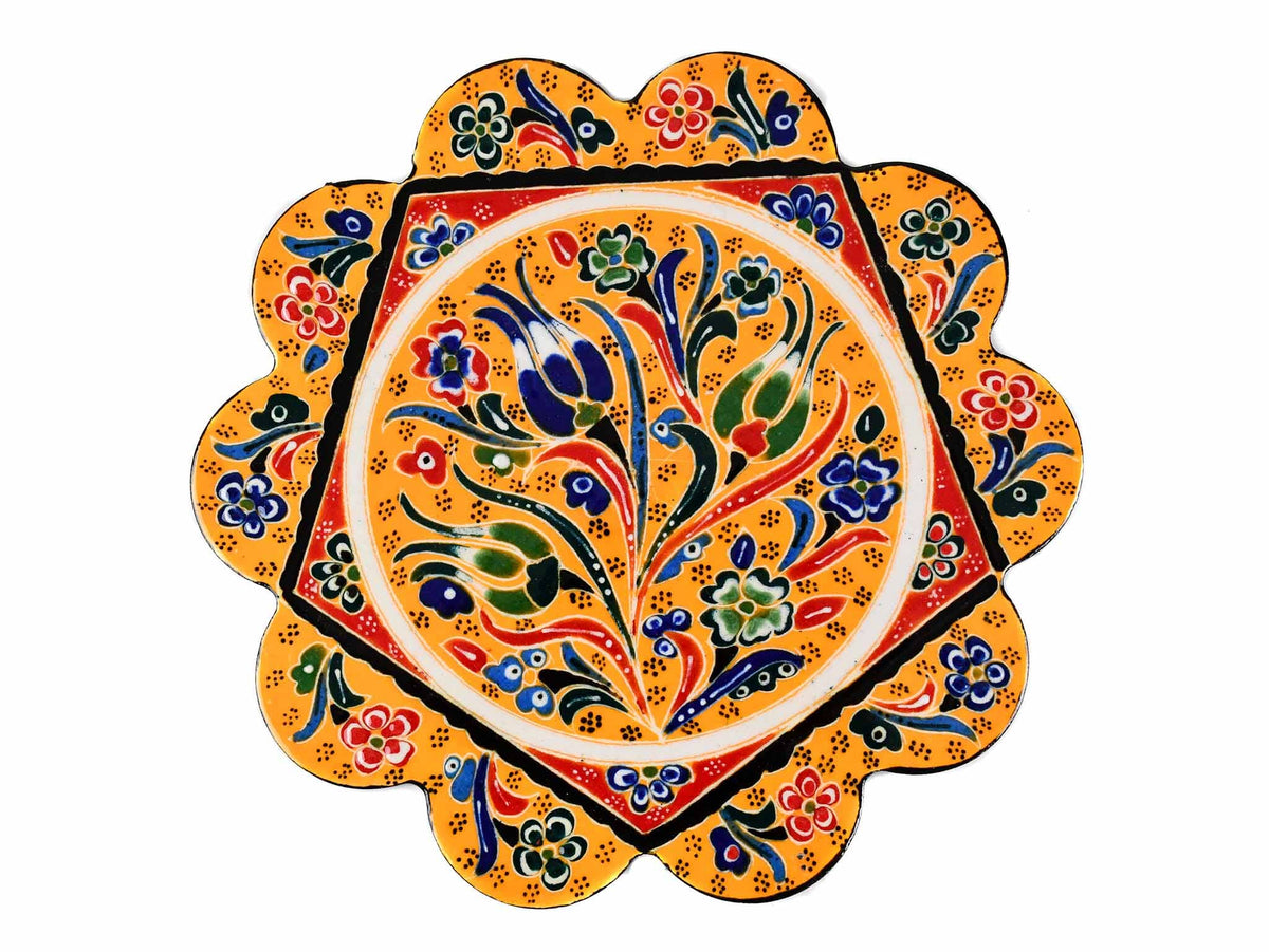 Turkish Trivet Flower Collection Yellow Ceramic Sydney Grand Bazaar 7