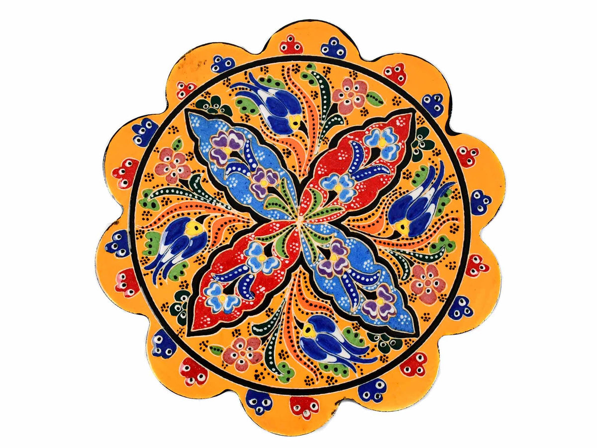 Turkish Trivet Flower Collection Yellow Ceramic Sydney Grand Bazaar 19