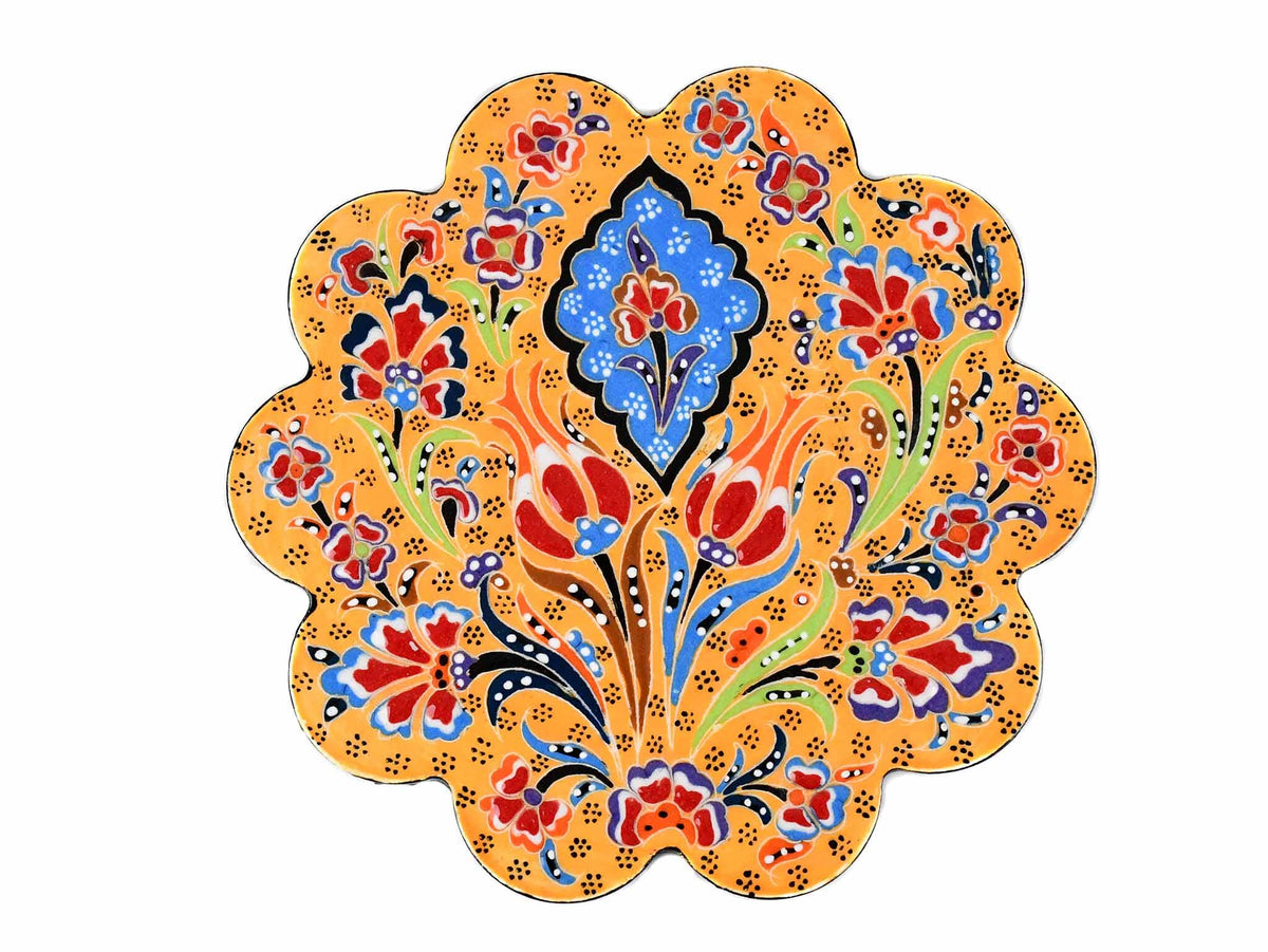 Turkish Trivet Flower Collection Yellow Ceramic Sydney Grand Bazaar 24