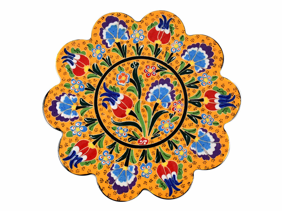 Turkish Trivet Flower Collection Yellow Ceramic Sydney Grand Bazaar 4