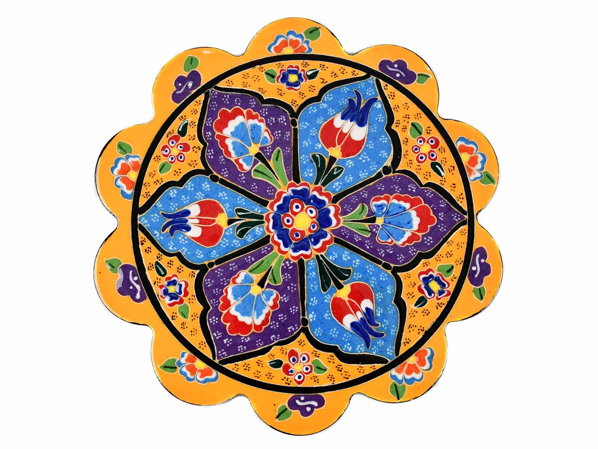 Turkish Trivet Flower Collection Yellow Ceramic Sydney Grand Bazaar 22
