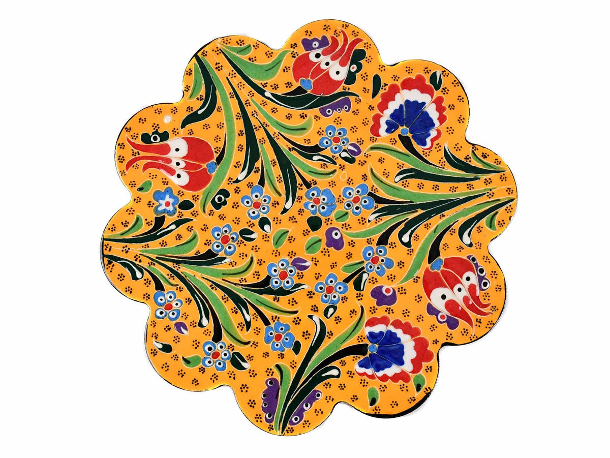 Turkish Trivet Flower Collection Yellow Ceramic Sydney Grand Bazaar 1