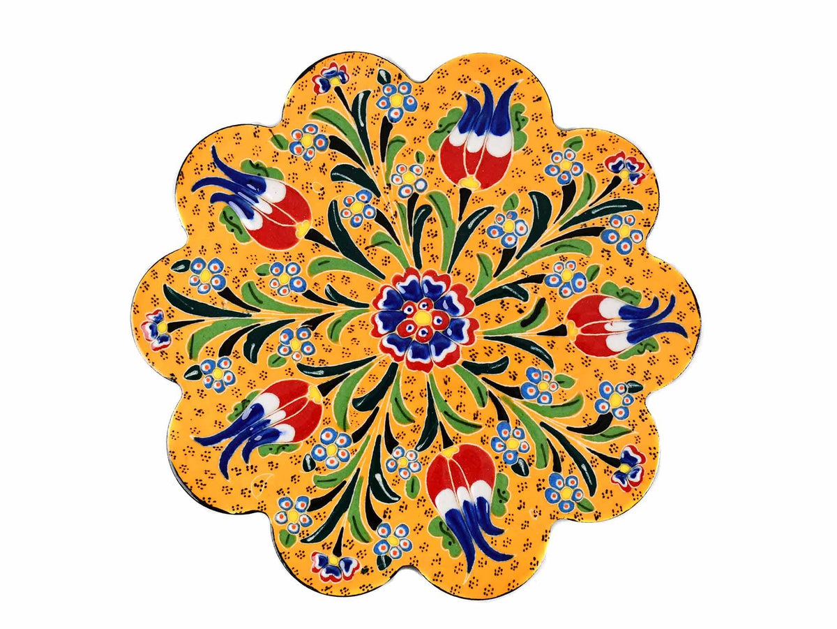 Turkish Trivet Flower Collection Yellow Ceramic Sydney Grand Bazaar 3