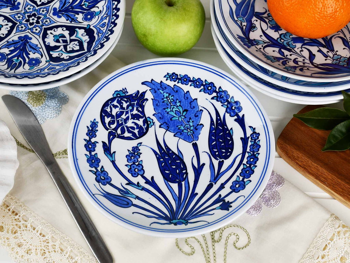 18 cm Turkish Plate Blue Iznik Collection Ceramic Sydney Grand Bazaar