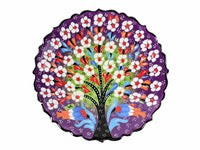 18 cm Turkish Plate Flower Collection Two Tone Purple Ceramic Sydney Grand Bazaar 3 
