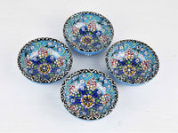 5 cm Turkish Bowls Ottoman Flower Set of 4 Ceramic Sydney Grand Bazaar Light Blue 2