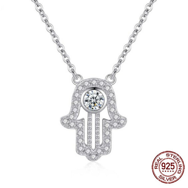 925 Silver Evil Eye Hamsa Hand Pendant Necklace Evil Eye Sydney Grand Bazaar