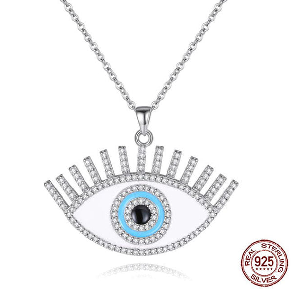 925 Silver Evil Eye Pendant Eye Shaped Necklace Evil Eye Sydney Grand Bazaar