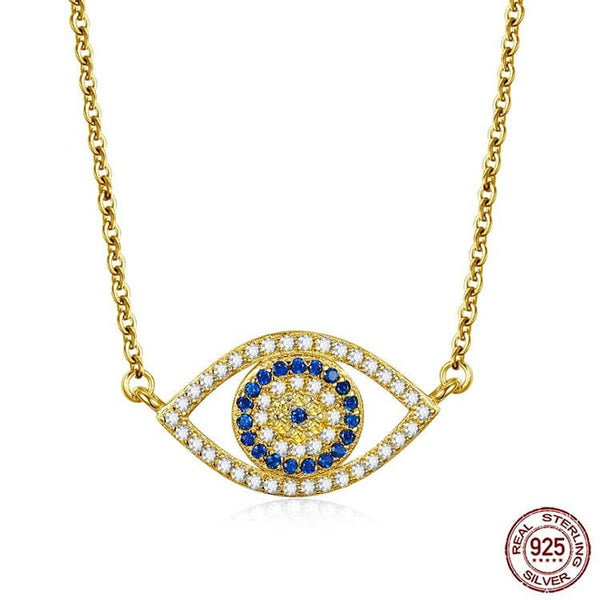 925 Silver Evil Eye Pendant Necklace Design Gold Colour Evil Eye Sydney Grand Bazaar