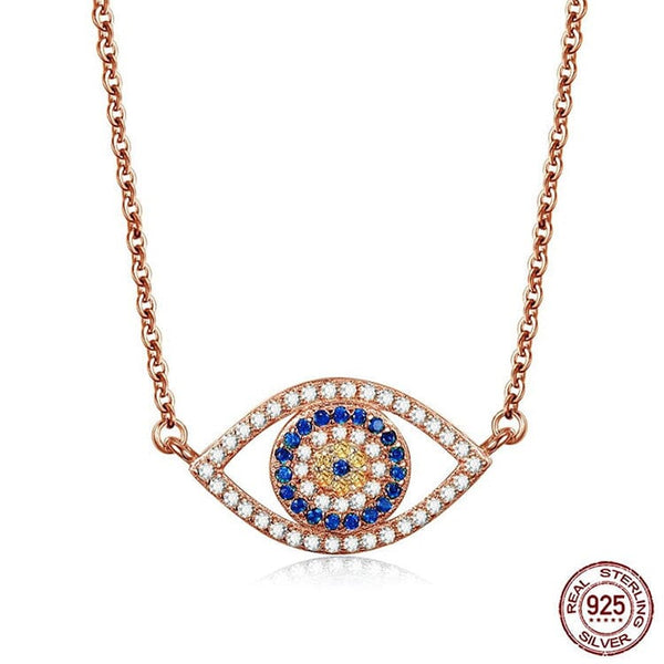 925 Silver Evil Eye Pendant Necklace Design Rose Gold Evil Eye Sydney Grand Bazaar