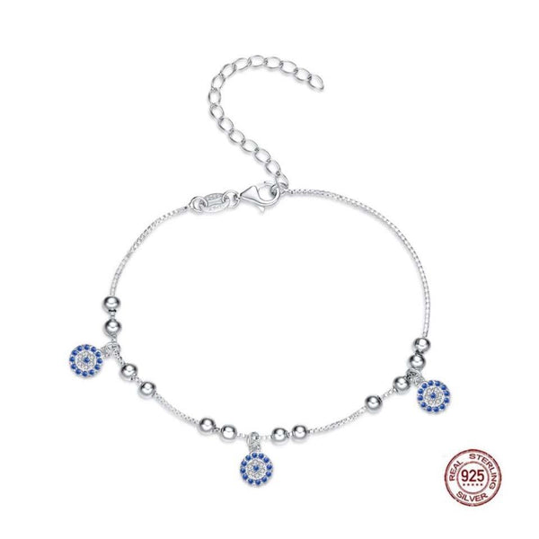 925 Triple Evil Eye Sterling Silver Bracelet Evil Eye Sydney Grand Bazaar