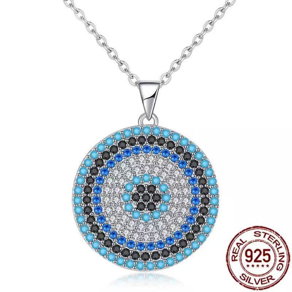 925 Turquoise Evil Eye Silver Pendant Necklace Evil Eye Sydney Grand Bazaar