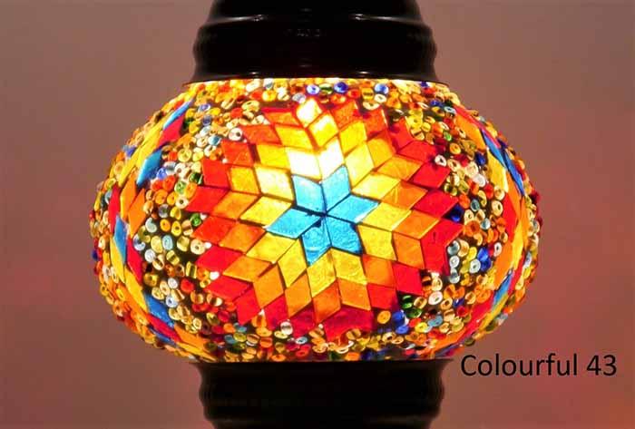 Turkish Mosaic Glass Shade Patterns and Colours