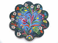 Turkish Trivet Flower Collection Two Tone Green