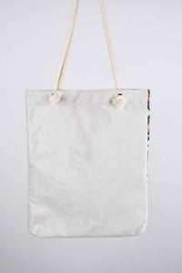 Cotton Tote Bag Multicoloured Blue Textile Sydney Grand Bazaar