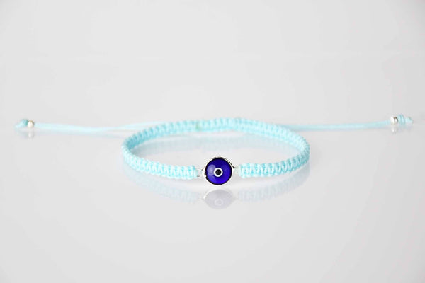 Evil Eye Bracelet Blue Eye Macrame Mint Evil Eye Sydney Grand Bazaar