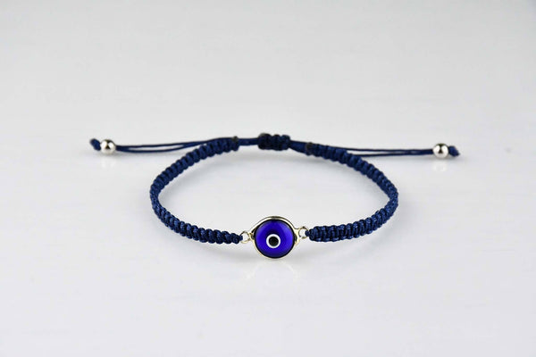 Evil Eye Bracelet Blue Eye Macrame Navy Evil Eye Sydney Grand Bazaar