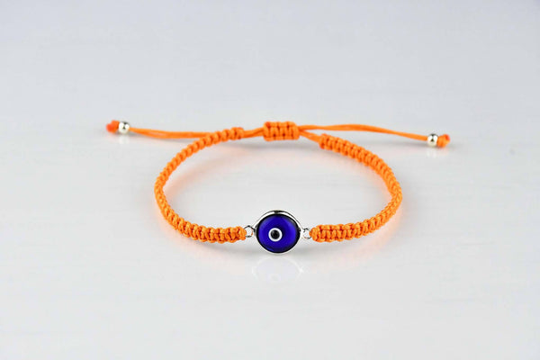 Evil Eye Bracelet Blue Eye Macrame Orange Evil Eye Sydney Grand Bazaar