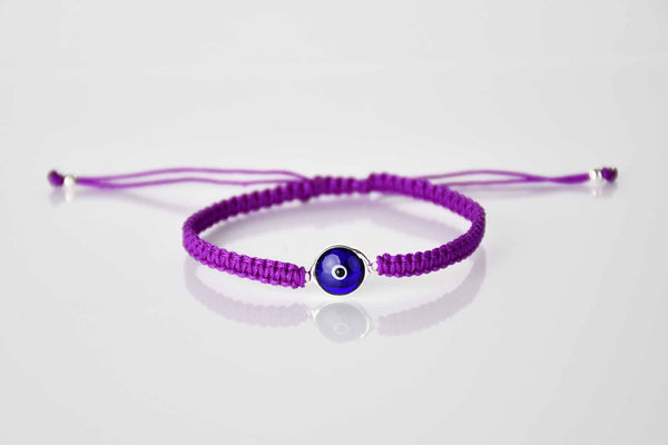 Evil Eye Bracelet Blue Eye Macrame Purple Evil Eye Sydney Grand Bazaar