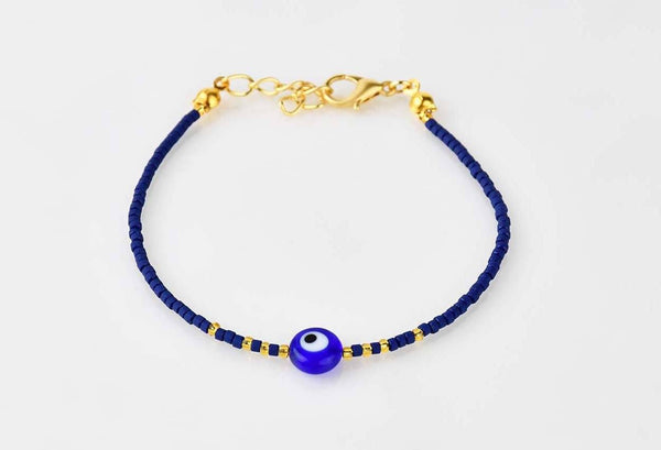 Evil Eye Bracelet Ceramic Beads Navy Evil Eye Sydney Grand Bazaar