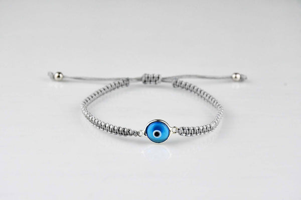 Evil Eye Bracelet Turquoise Eye Macrame Grey Evil Eye Sydney Grand Bazaar