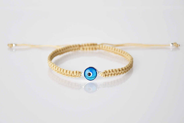 Evil Eye Bracelet Turquoise Eye Macrame Sand Brown Evil Eye Sydney Grand Bazaar