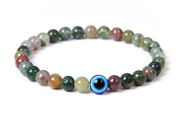 Evil Eye Coloured Natural Stone Bracelet Beads Evil Eye Sydney Grand Bazaar
