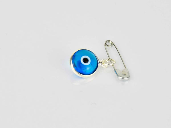 Evil Eye Safety Pin Silver Turquoise Evil Eye Sydney Grand Bazaar 