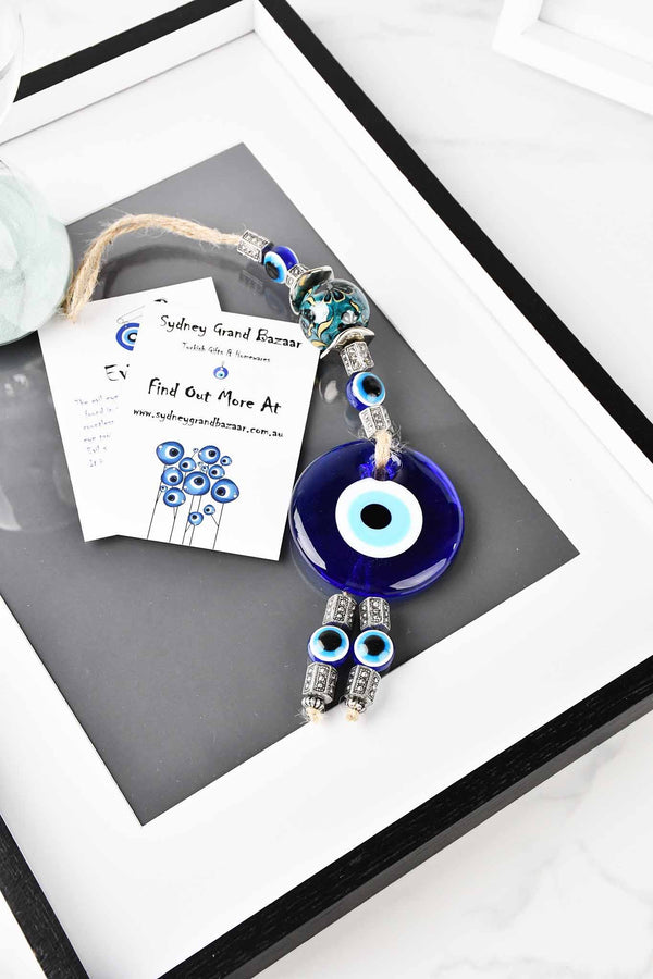 Evil Eye Wall Hanging Ball Sea Green Evil Eye Sydney Grand Bazaar