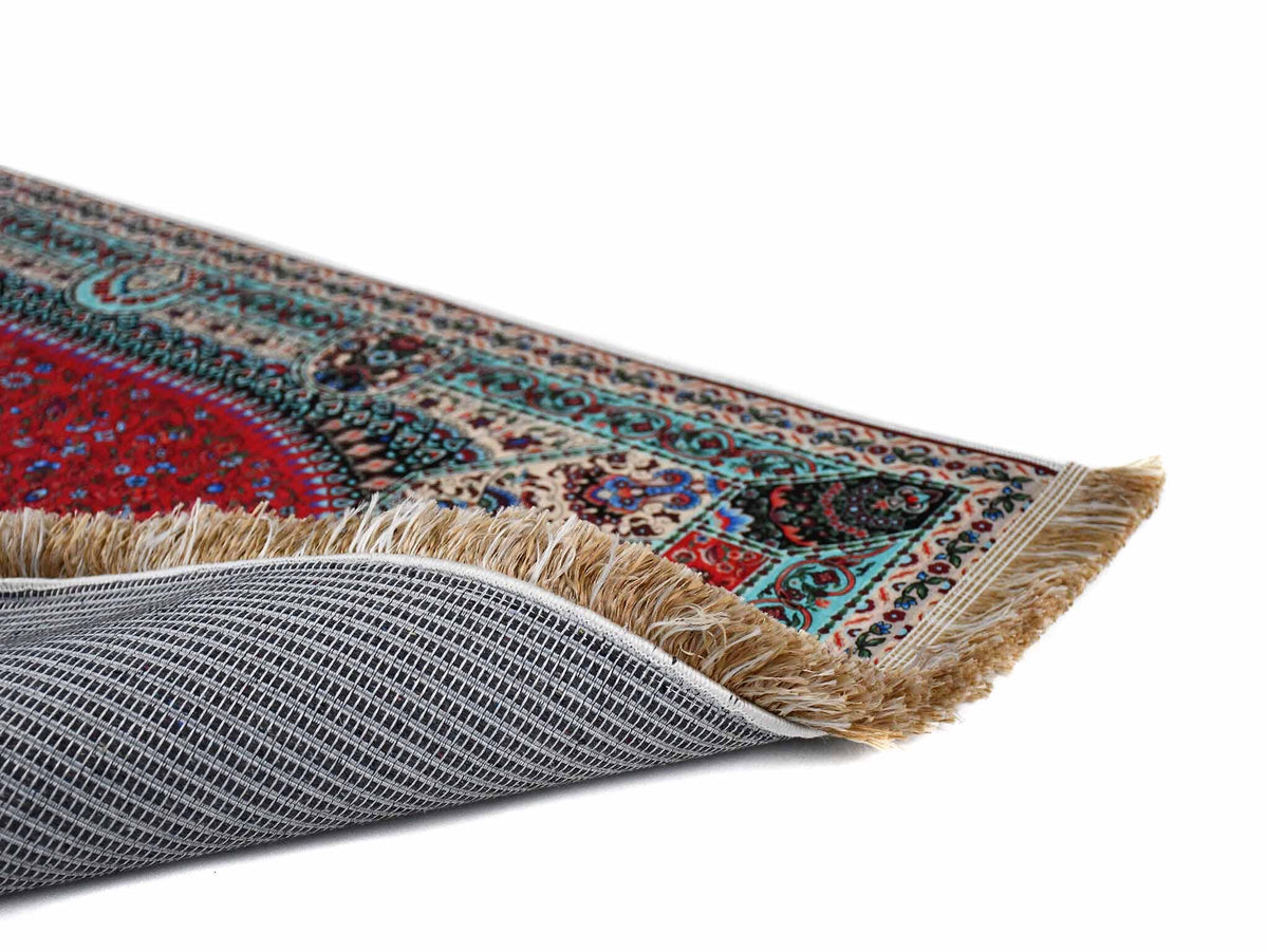 Prayer Rug Circle Medallion Red Beige Textile Sydney Grand Bazaar