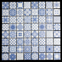 Retro Cloud Blue Mosaic Tile 38x38cm Mosaic Tile Sydney Grand Bazaar 