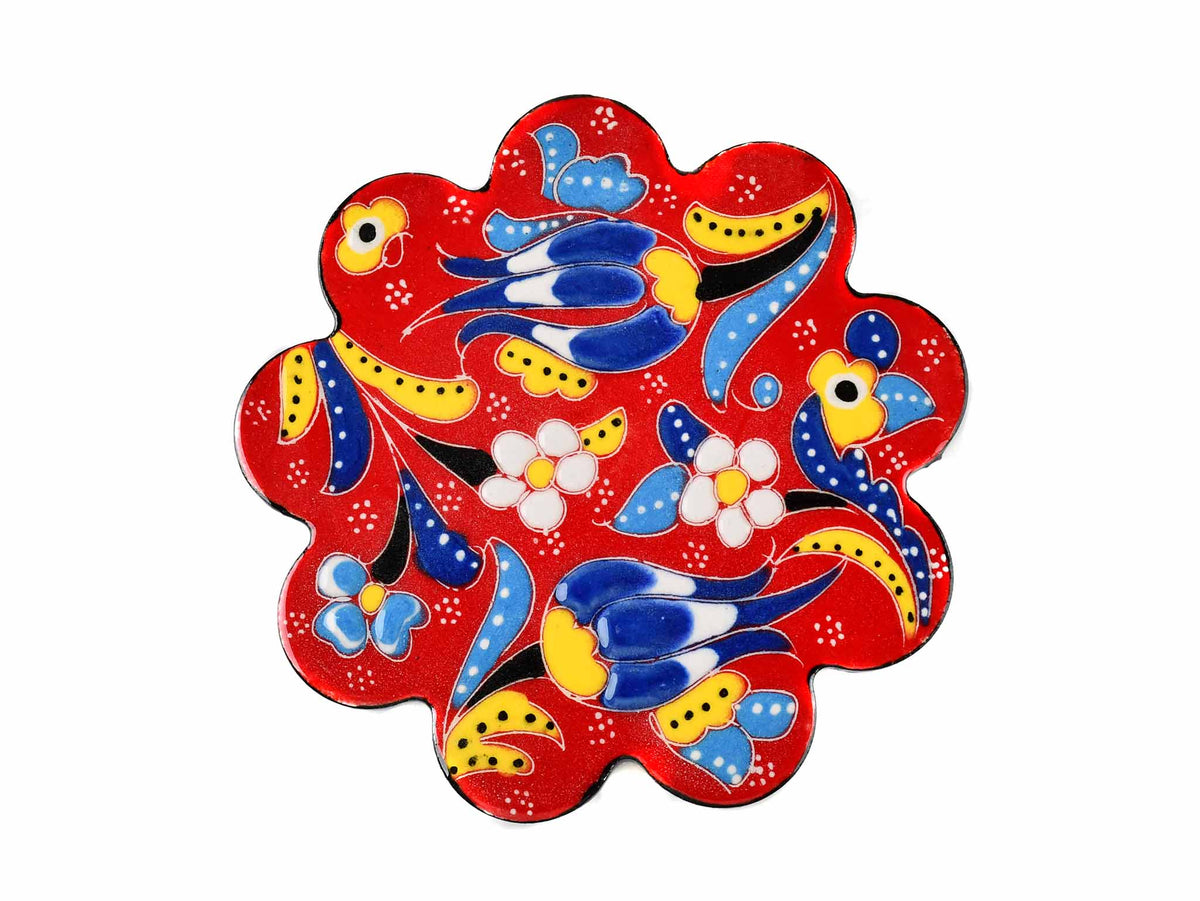 Turkish Coasters Flower Collection Red Ceramic Sydney Grand Bazaar 28