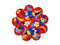 Turkish Coasters Flower Collection Red Ceramic Sydney Grand Bazaar 28