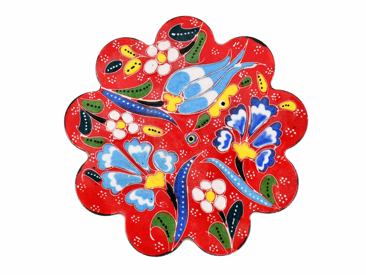 Turkish Coasters Flower Collection Red Ceramic Sydney Grand Bazaar 7