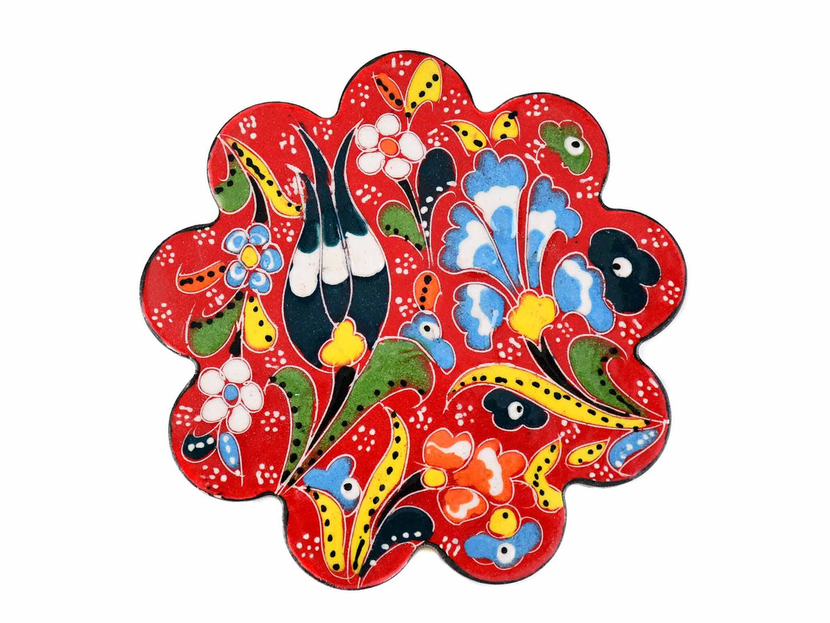 Turkish Coasters Flower Collection Red Ceramic Sydney Grand Bazaar 6
