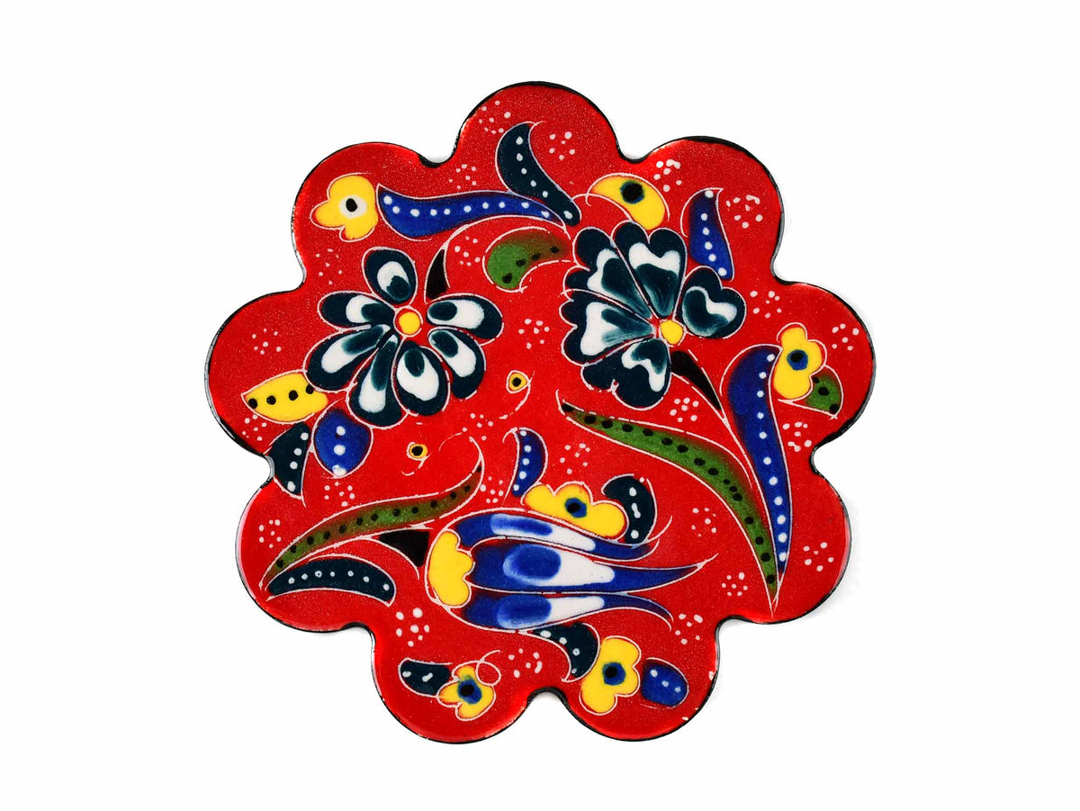 Turkish Coasters Flower Collection Red Ceramic Sydney Grand Bazaar 25