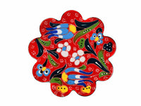 Turkish Coasters Flower Collection Red Ceramic Sydney Grand Bazaar 21