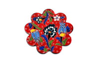 Turkish Coasters Flower Collection Red Ceramic Sydney Grand Bazaar 19