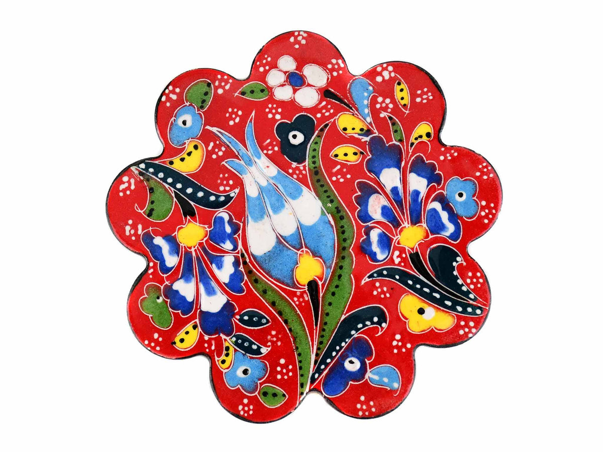 Turkish Coasters Flower Collection Red Ceramic Sydney Grand Bazaar 3