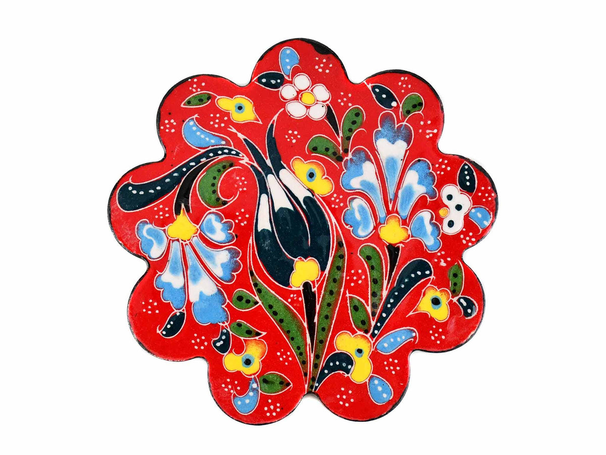 Turkish Coasters Flower Collection Red Ceramic Sydney Grand Bazaar 4