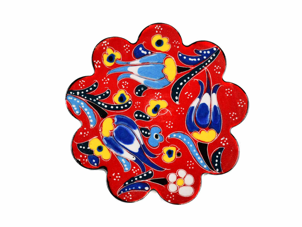 Turkish Coasters Flower Collection Red Ceramic Sydney Grand Bazaar 23