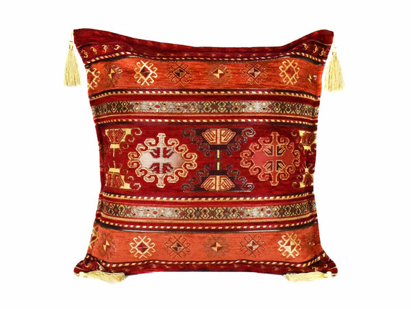 Turkish Cushion Covers Aztec - Rusty Orange Textile Sydney Grand Bazaar 