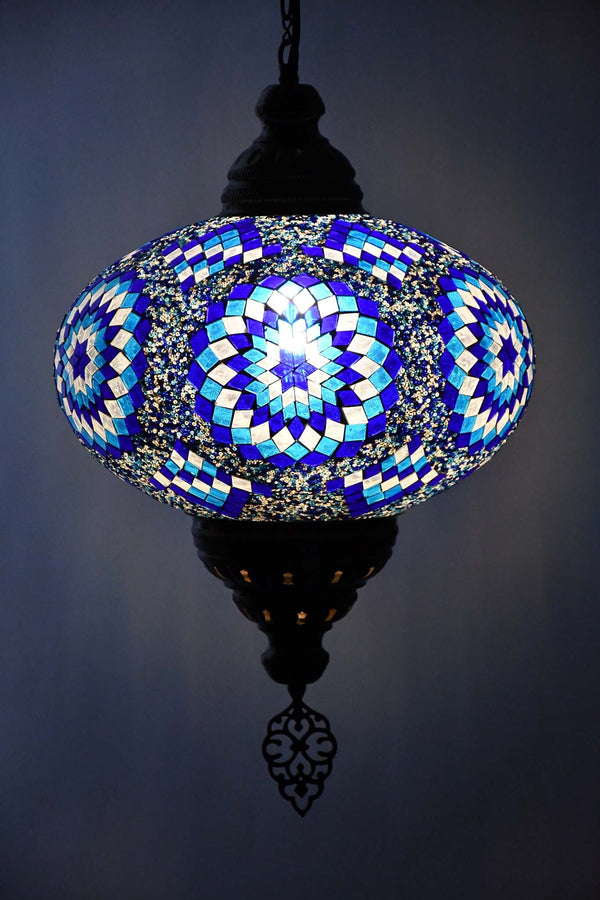 Turkish Pendant Light Blue Star Mosaic B5 Lighting Sydney Grand Bazaar 