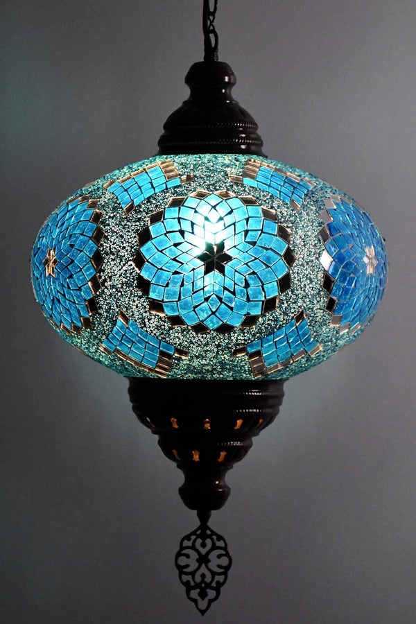 Turkish Pendant Light Turquoise Star Circle B5 Lighting Sydney Grand Bazaar 
