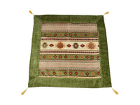 Turkish Tablecloth Aztec, Light Green Cream Textile Sydney Grand Bazaar 90cm x 90cm