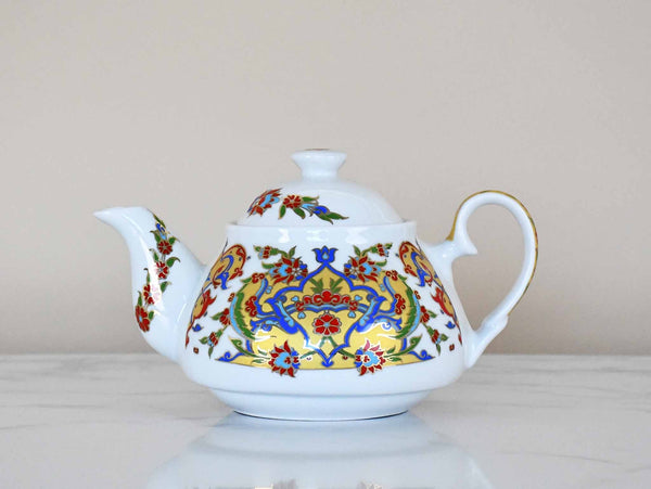 Turkish Teapot Iznik Flower Design 2 Ceramic Sydney Grand Bazaar