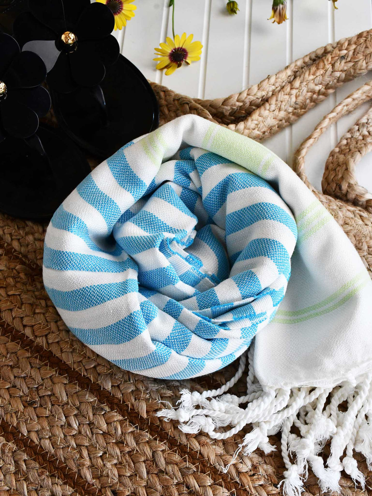 Turkish Towel Bamboo St. Tropez Blue Turkish Towel Sydney Grand Bazaar