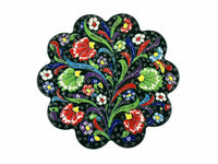 Turkish Trivet Flower Collection Dark Green Ceramic Sydney Grand Bazaar 12